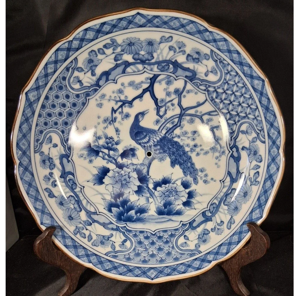 Unbranded Vintage Japanese Peacock Plate 8.5